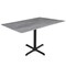 Holland Bar Stool Co 30 Tall OD211 Black Table Base w30x30 foot and 32x48 Greystone Top, IndoorOutdoor OD211-3030BWODS3248GryStn - alternate 1